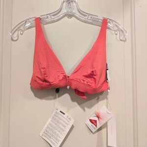 Skin The Dion Womens Swim Bikini Top Persimmon/Sand Size XS